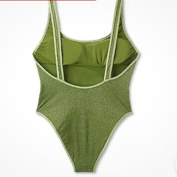 NWT Fe Noel X Target Metallic Green One Piece Bathing Suit, Size XXL - Picture 3 of 13